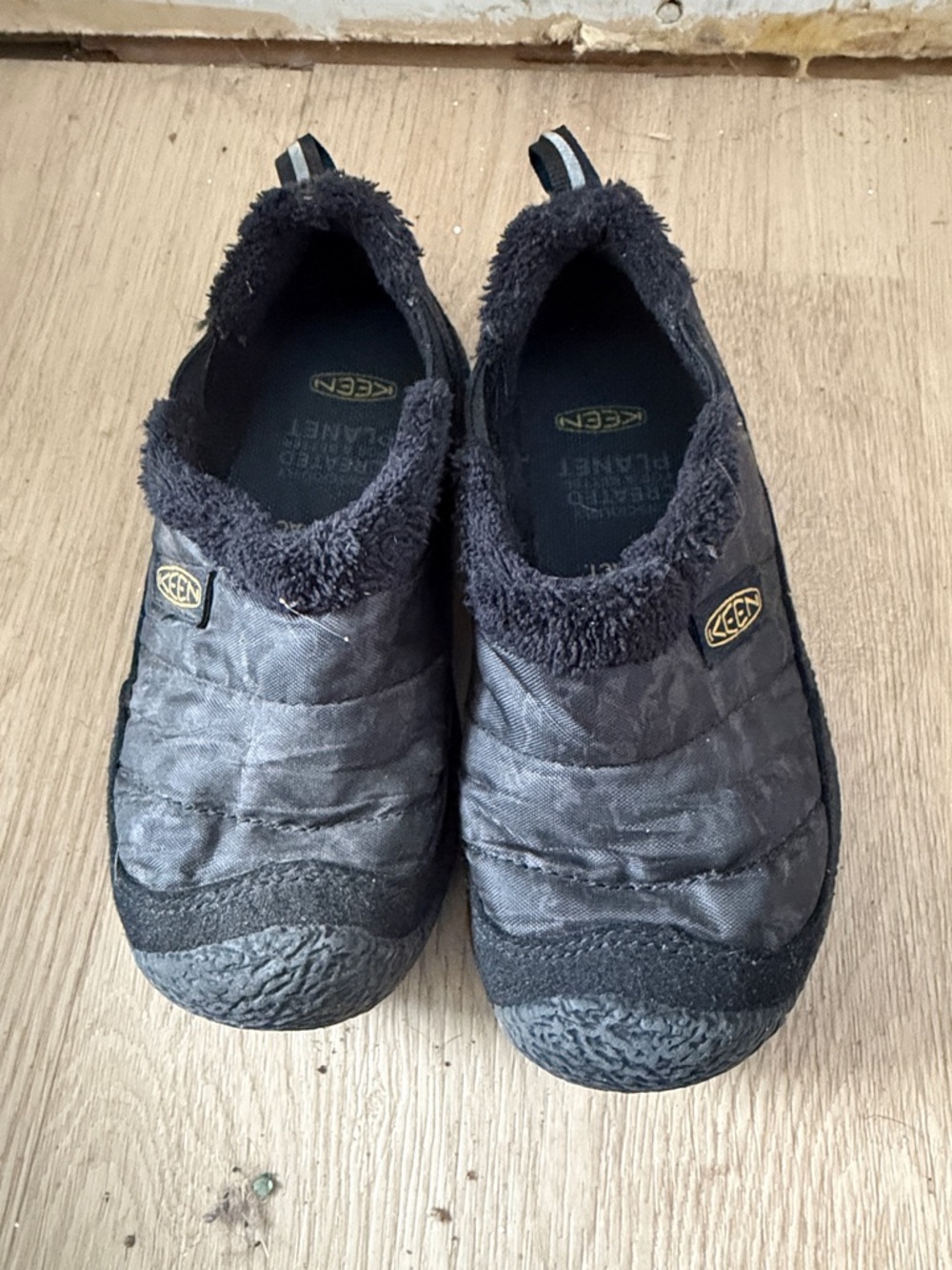 KEEN Kids Black Quilted Slip-On Shoes